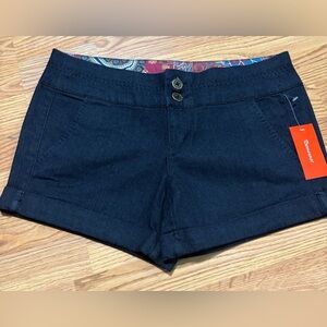 Demeanor Dark Blue High Waist Women's Shorts size 9